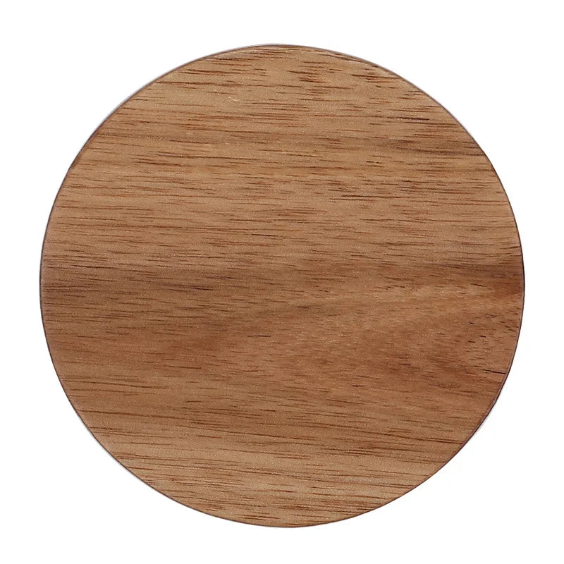 Japanese‑Style Acacia Wood Coaster Round Wooden Heat‑Resistant Pad Non‑Slip Mat for Coffee Mug Tea Cup Glass Drinkware Quake