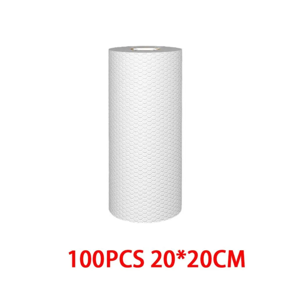 Thickened Non-woven Kitchen Paper Absorbent Towel Dish Paper Water Oil Absorbing Paper Cleaner Wipes Oil-removing Tissue Quake 100pcs-20x20cm