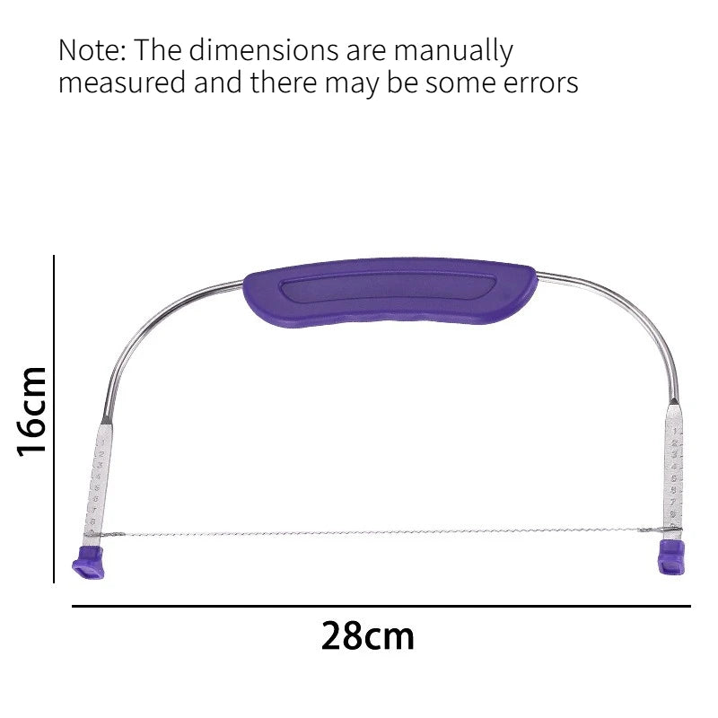 Adjustable Cake Leveler Slicer Stainless Steel Wire Bread Cutter DIY Toast Layer Slicing Tool for Home Baking Quake PURPLE