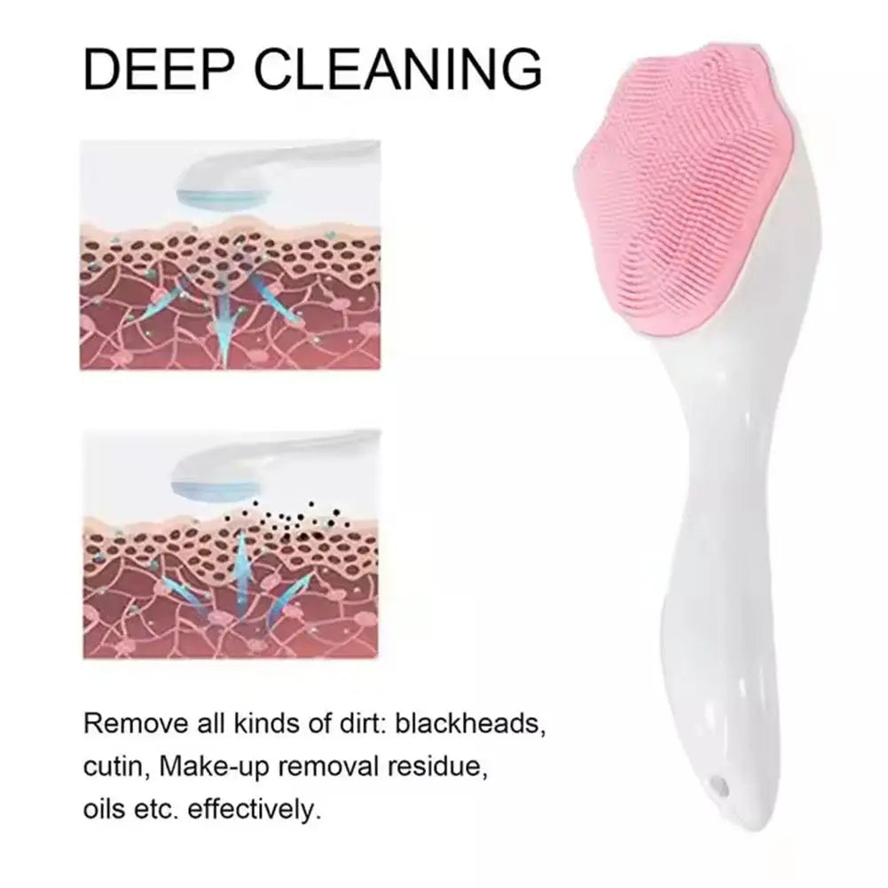 Silicone Face Scrubber And Exfoliator Brush - Facial Cleansing Brush For Blackhead, Acne, Pore, Deep Cleaning Brush Skin Care Quake