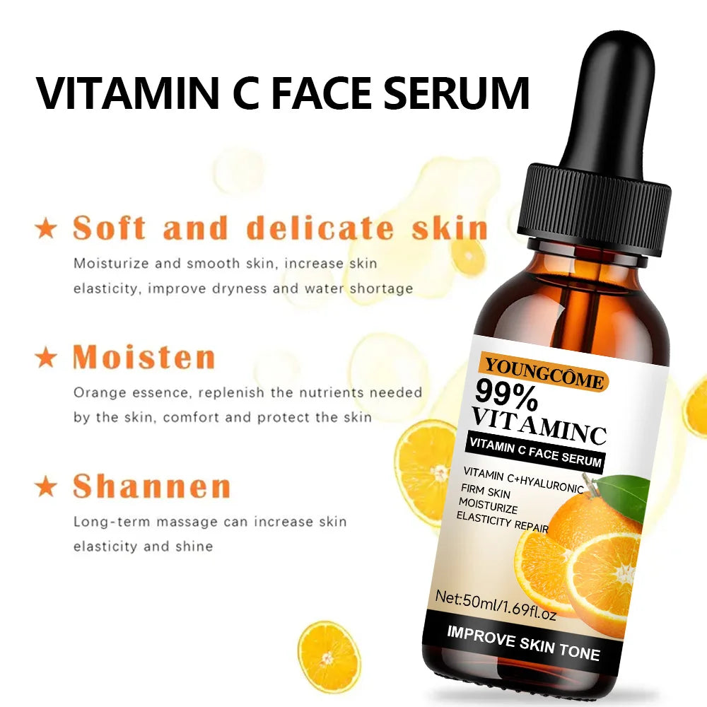Vitamin C Facial Essence Contains Hyaluronic Acid Vitamin C Dark Spot Remover Moisturizing Repair Anti-aging Essence Facial Skin Quake