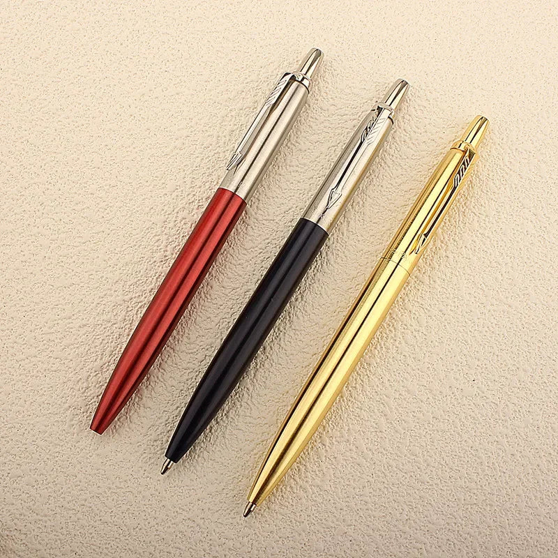 New Luxury Metal Ballpoint Pen Office Commercial Press Metal Pens Gift Automatic Ball Pens for School Quake