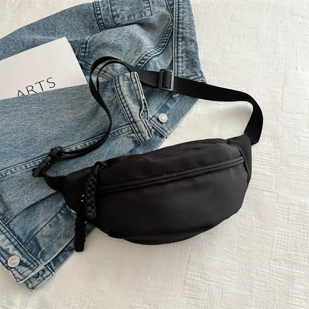 Fashion Half Moon Women's Chest Bag Large Capacity Oxford Cloth Waist Bags Multifunctional Waterproof Running Belt Bags Outdoor Quake 2