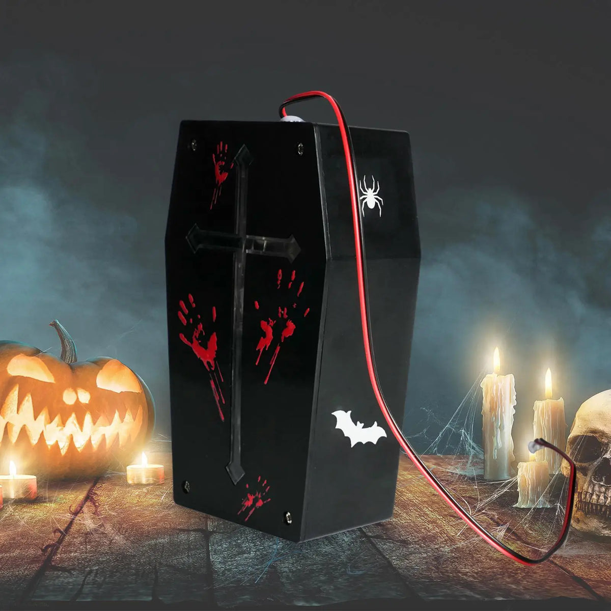 Halloween Sound Sensor with Paper Stickers Tricky Garden Scream Box Speaker Quake