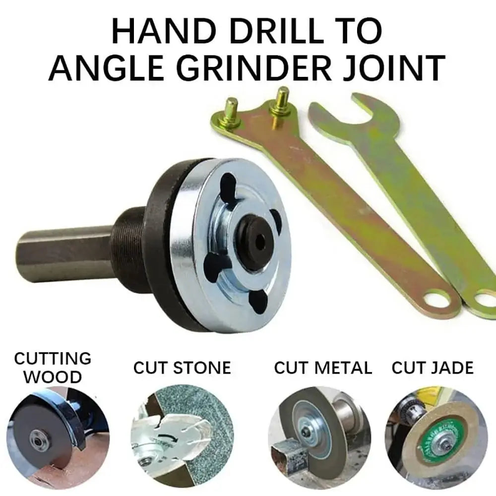 Electric Drill Conversion Angle Grinder Set Metal Connecting Rod for Cutting Disc Polishing Wheel Handle Holder Adapter Tool Quake