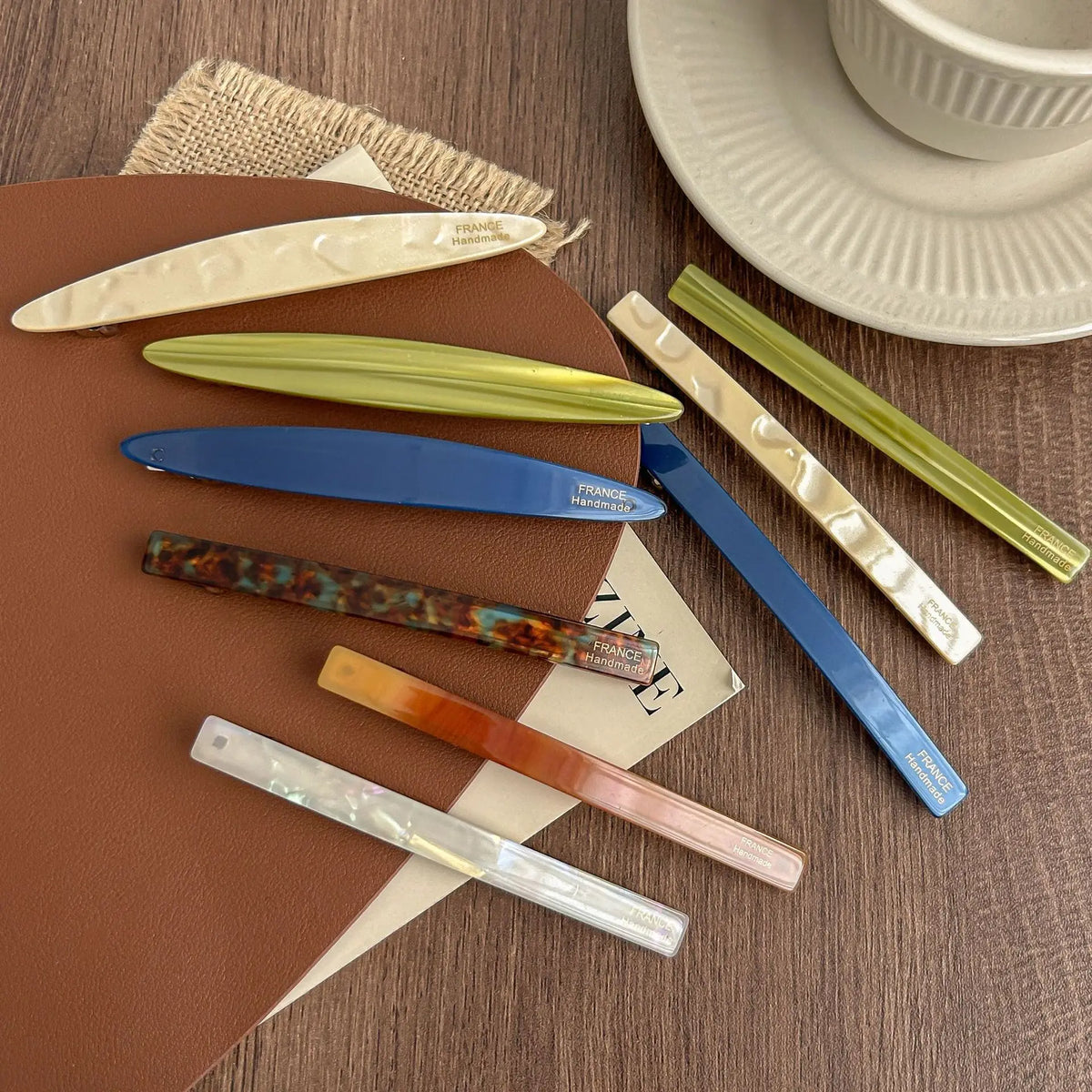 Acetate Duckbill Clip Oval Geometric Bangs Side Hairpins Korean Fashion Colorful Elegant Sweet Women Hair Styling Accessories Quake