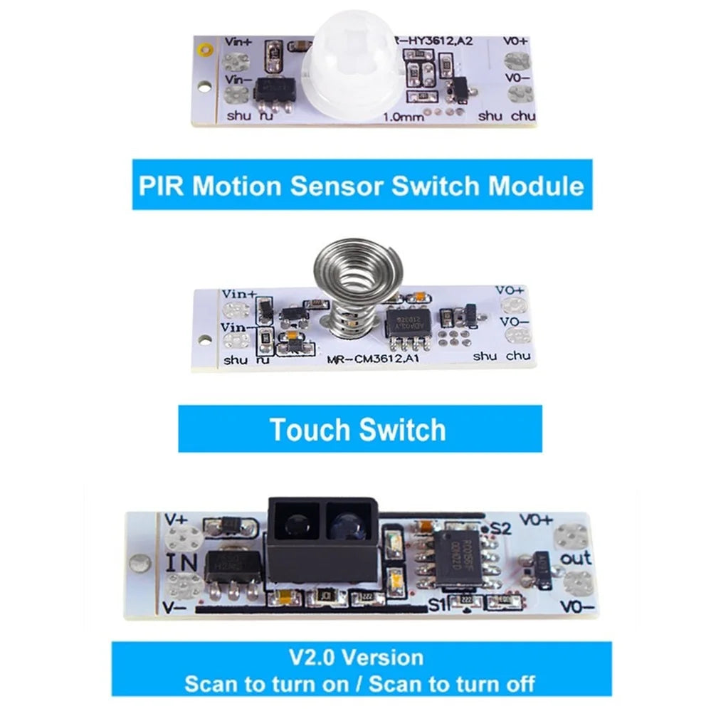 Touch Switch Capacitive Module 5V-24V 3A LED Dimming Control Lamps Active Components Short Distance Scan Sweep Hand Sensor Quake