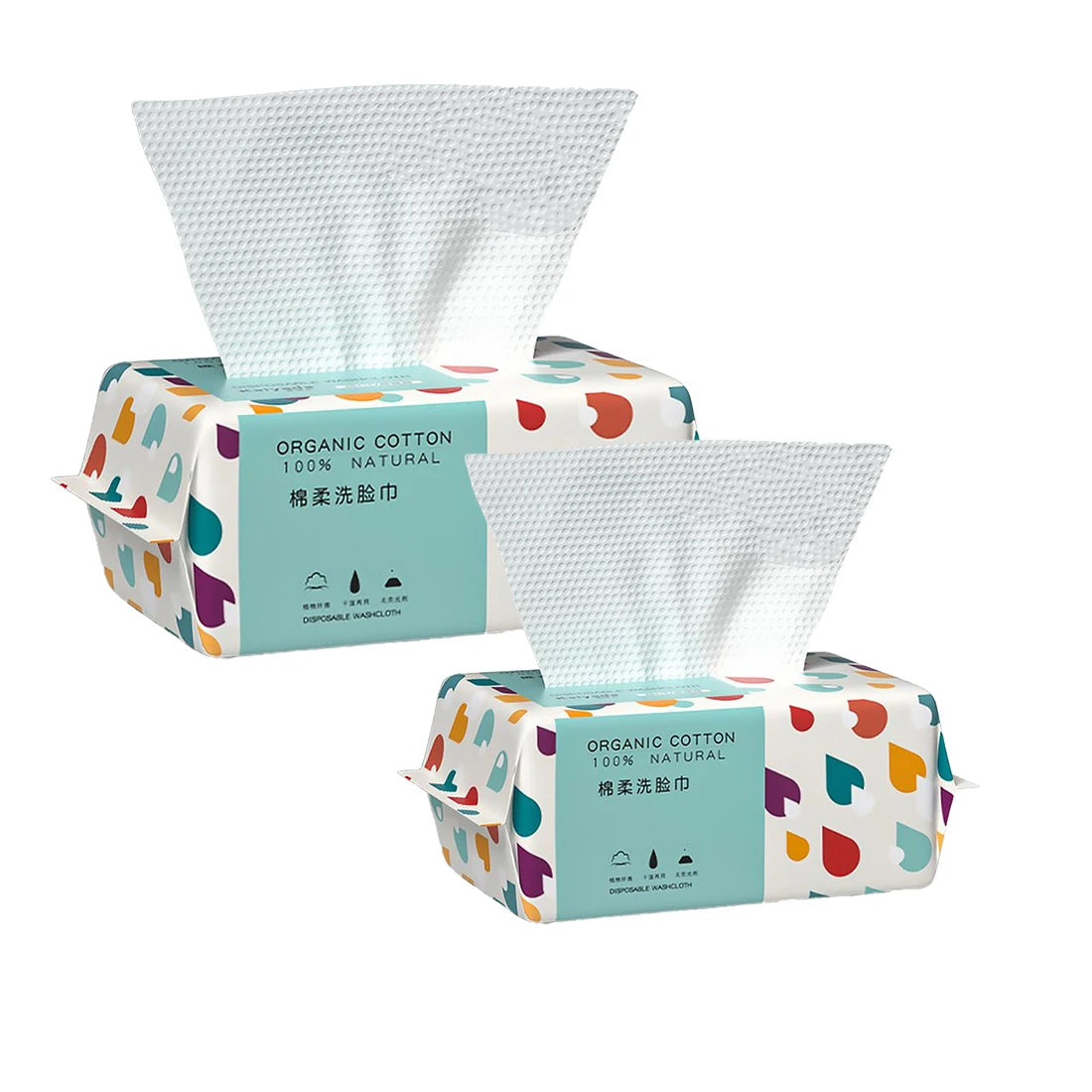 Soft Cotton Disposable Face Towel Thicken Facial Towelettes, Dry Wipes Facial Tissue for Makeup Removal & Skincare (100 Count) Quake