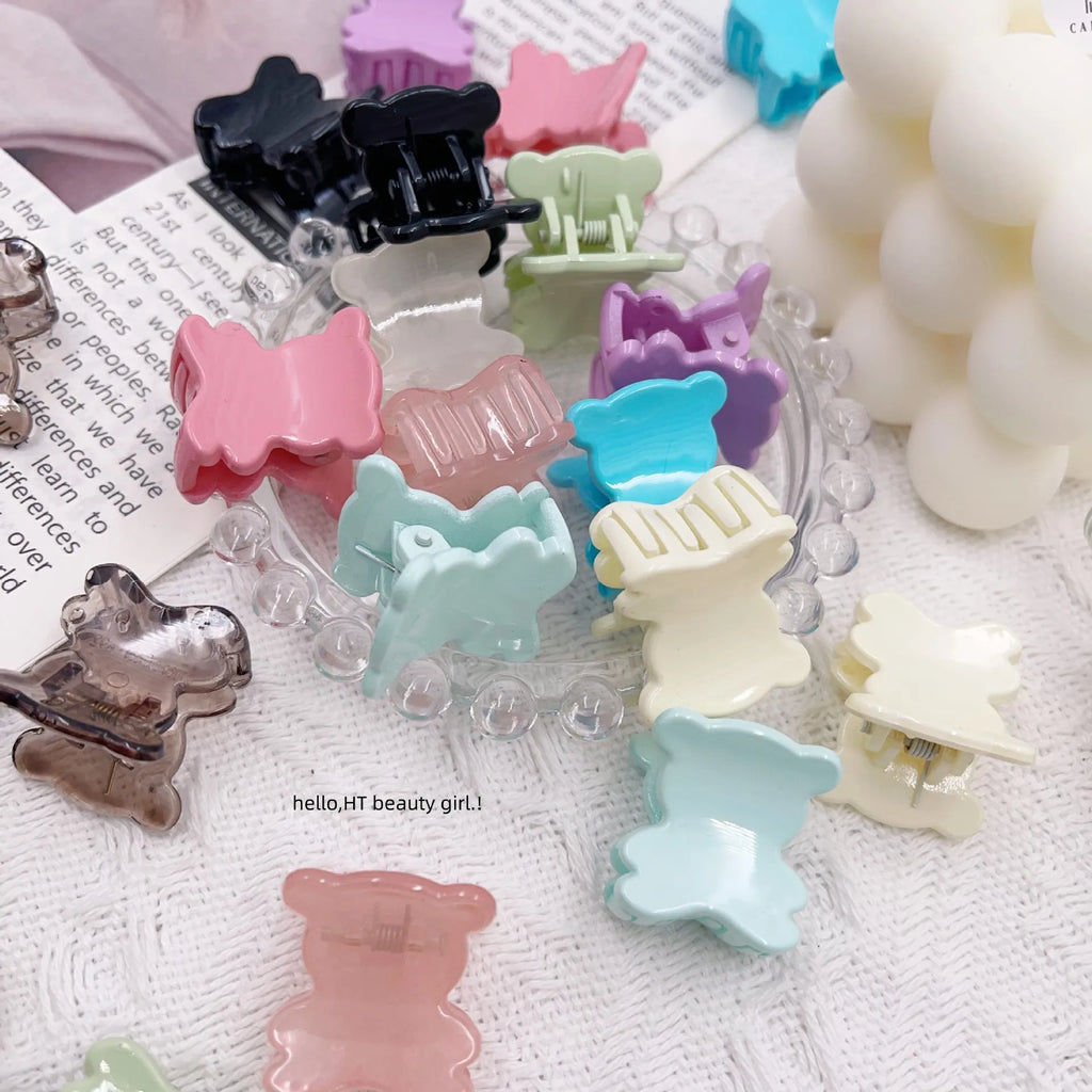 Korean New Bear Mini Grab Bangs Clip Candy Shark Clip Styling Tools & Accessories Headwear Girls Kids Hair Accessories Quake