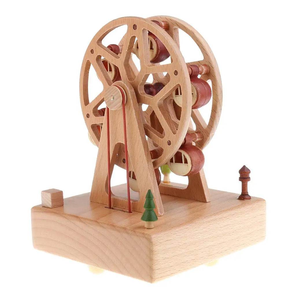 Wooden Music Box Wood Craft Decoration Birthday Christmas Gift for Kids Quake