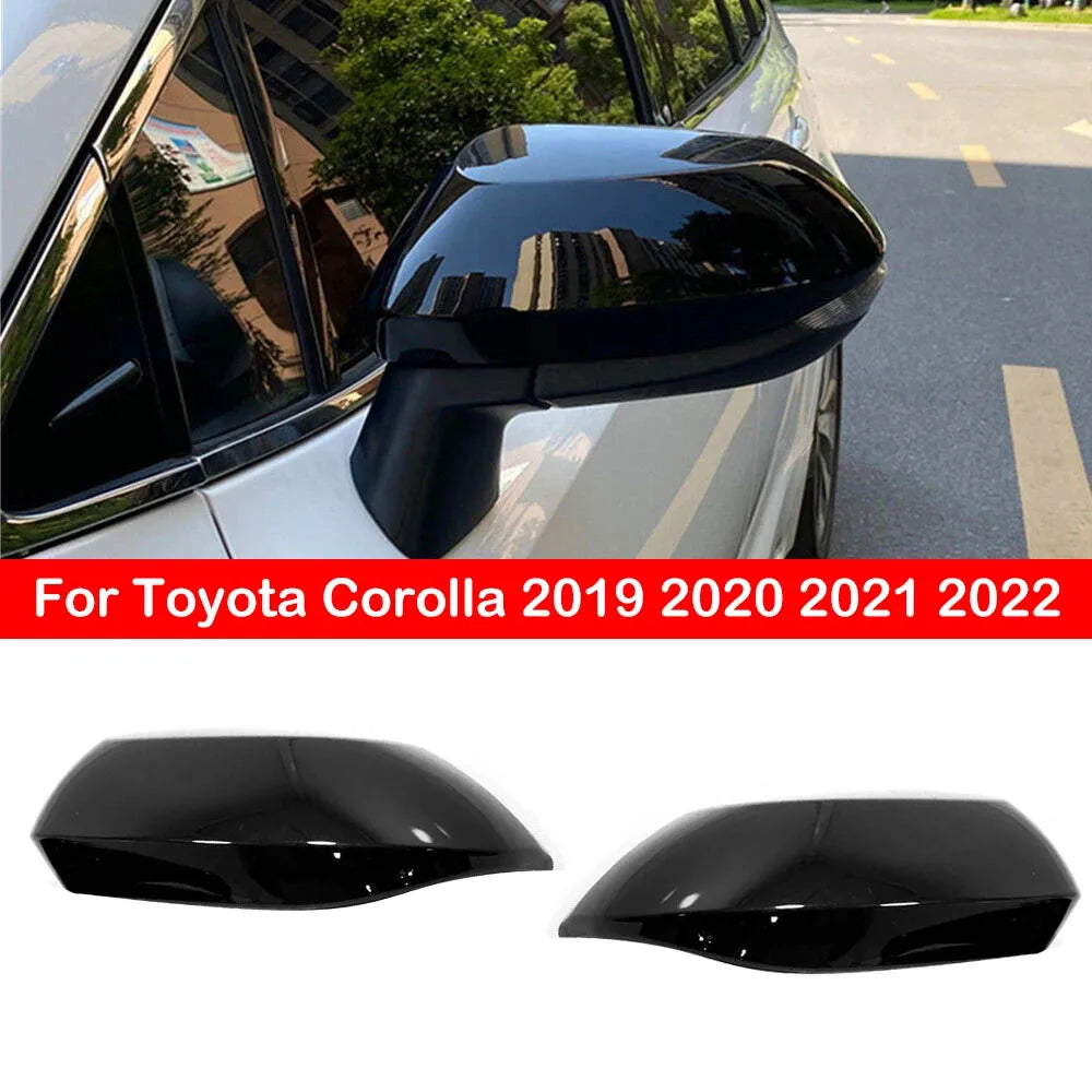 For Toyota Corolla 2019 2020 2021 2022 Car Rearview Side Mirror Cover Wing Cap Exterior Door Rear View Case Trim Carbon Fiber Quake