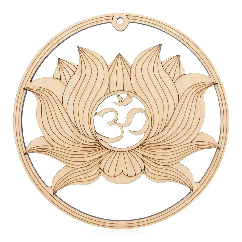 Wooden Wall Sign Flower of Life Shape Laser Cut Wood Wall Art Home Decor Handmade Coasters Craft Making Sacred Geometry Ornament Quake Style 6-14cm