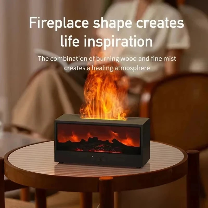 7-color Flame Air humidifier Aromatherapy Diffuser Essentialoils Large capacity durability silent Quake