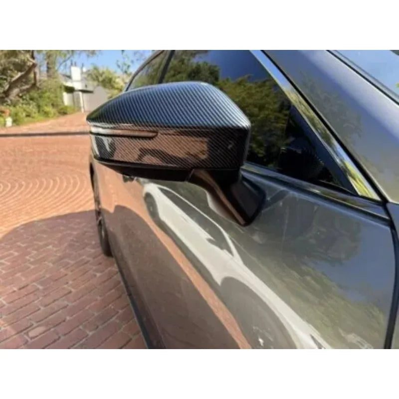 For Toyota Crown 2023-2025 Car Sticker Rearview Side Mirror Cover Wing Cap Exterior Door Rear View Case Trim Carbon Fiber Look Quake