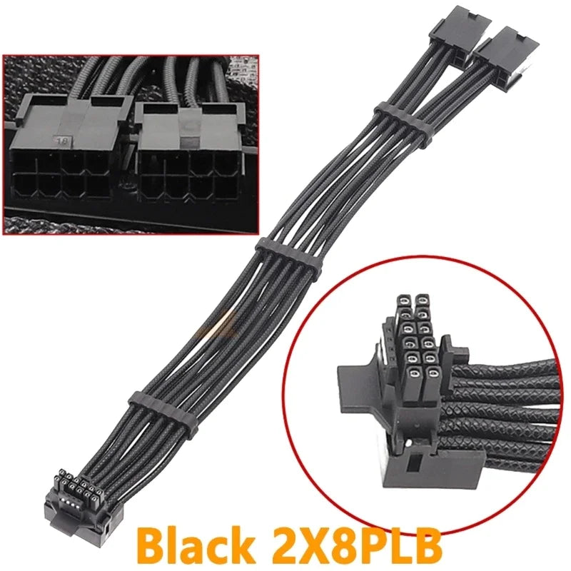 for RTX4080 and RTX4090 Series 8Pin Female to PCIE 16-Pin Straight/Elbow Head Cable with Combs Streamlined Cable K1KF Quake