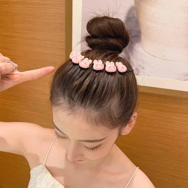 Children Y2k Star Colorful Broken Hair Comb Headband Hair Clip Bear Cute Headdress Sweet Princess Girls Elongated Hair Accessory Quake