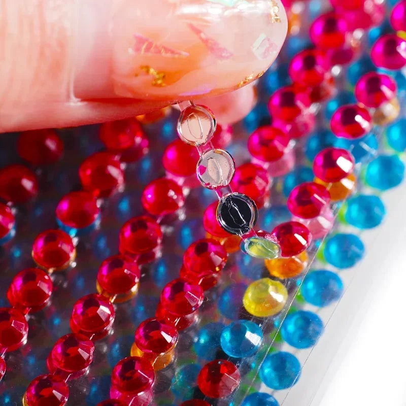 Face Decoration Rhinestone Stickers Children Toy Crystal Diamond Sticker DIY Eyes Tear Makeup for Music Festival Halloween Party Quake