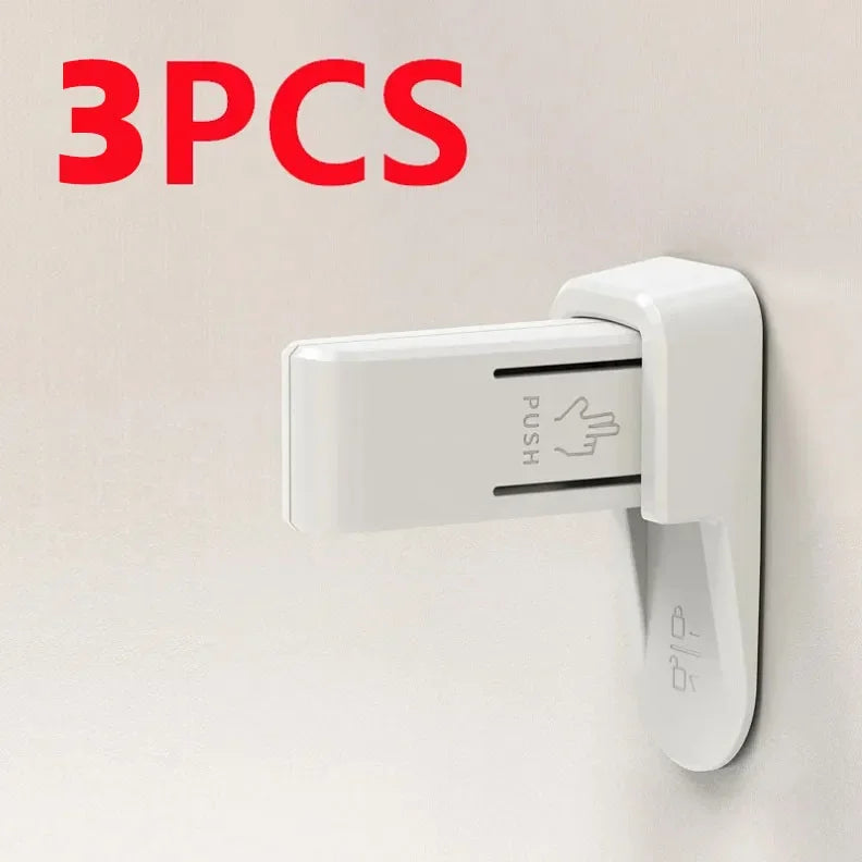 vvocci Home Universal ABS Protection Device for Children Easy to Install Anti-open Handle Locks Door Lever LockSafety Doors Lock Quake B157 White-3PCS