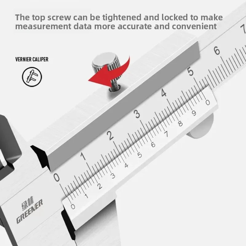Stainless Steel Vernier Caliper High Precision Large Size Household Inner Diameter Measuring Precision Measurement Tool Quake