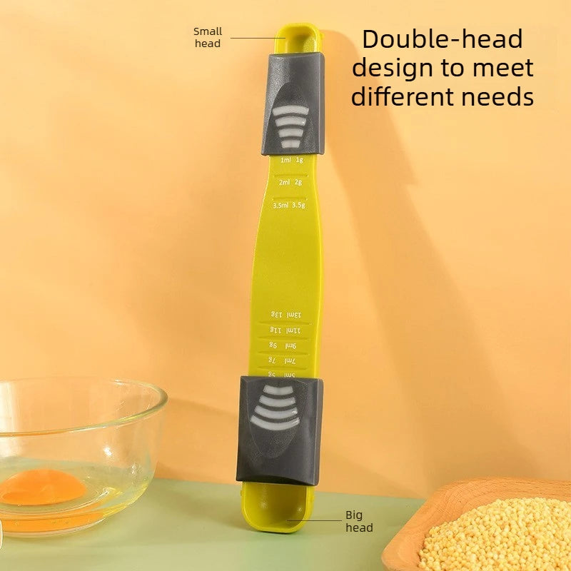 Adjustable Measuring Spoon Kitchen Baking Metering Scoop Sliding Precise Scale Spoon for Salt Milk Powder Seasoning Cooking Tool Quake