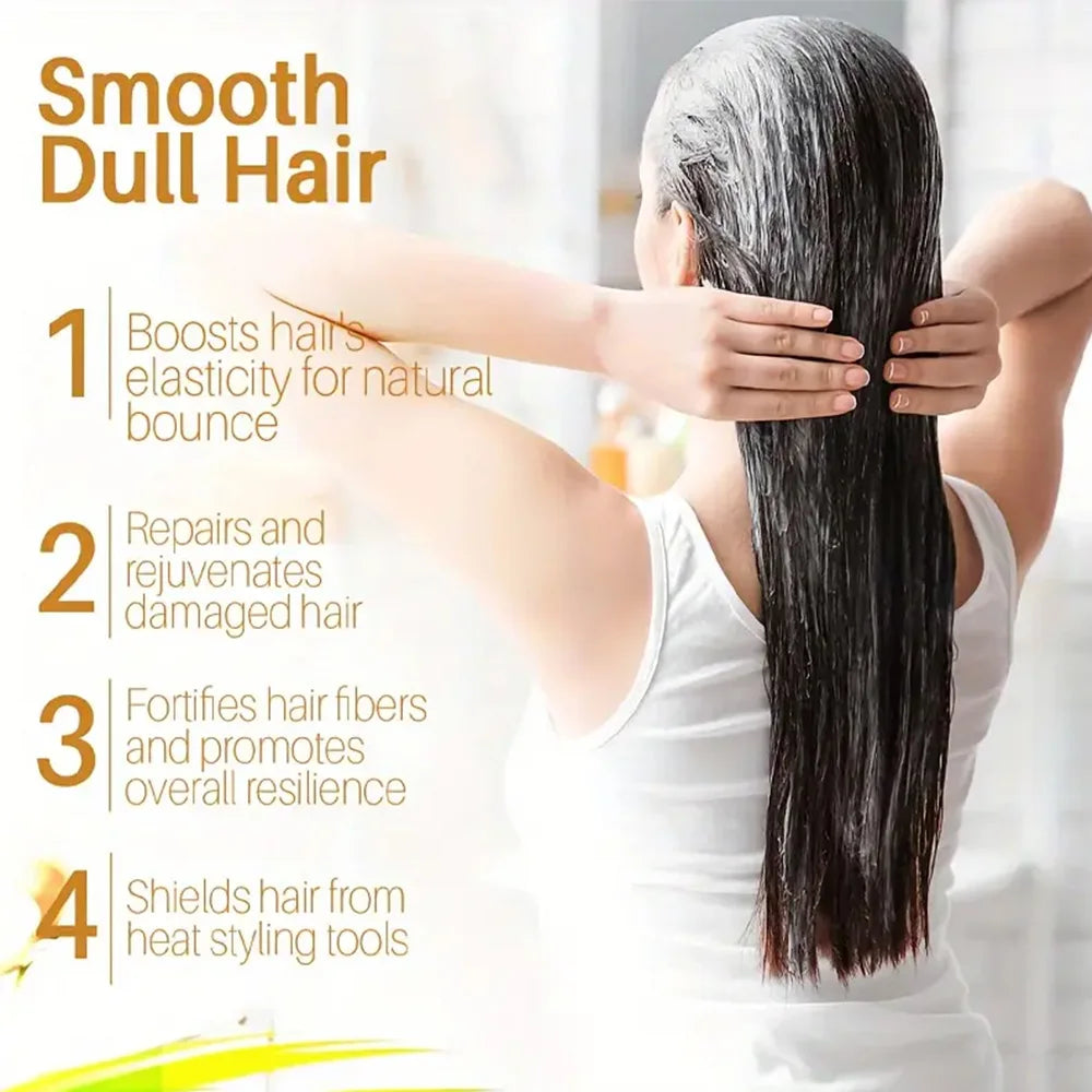 Keratin Hair Mask Deep Nourishing Repair Damaged Hair Restore Shine Repair Damage Dry Frizz Hair Keratin Smoothing Shiny Quake