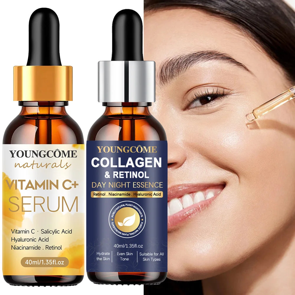 Collagen Face Serum Wrinkle Remover Face Serum Lifting Firming Fade Fine Lines Anti-aging Essence Whitening Brighten Skin Care ﻿ Quake