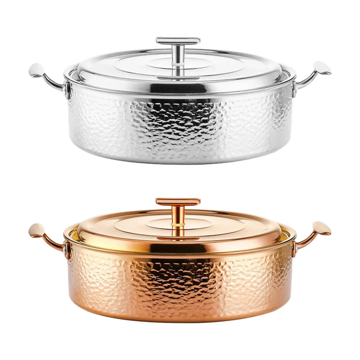 Stainless Steel Hot Pot Portable Shabu Shabu Pot Thickened Stockpot Ramen Pot for Home Family Gathering Holiday Caterers Picnic Quake