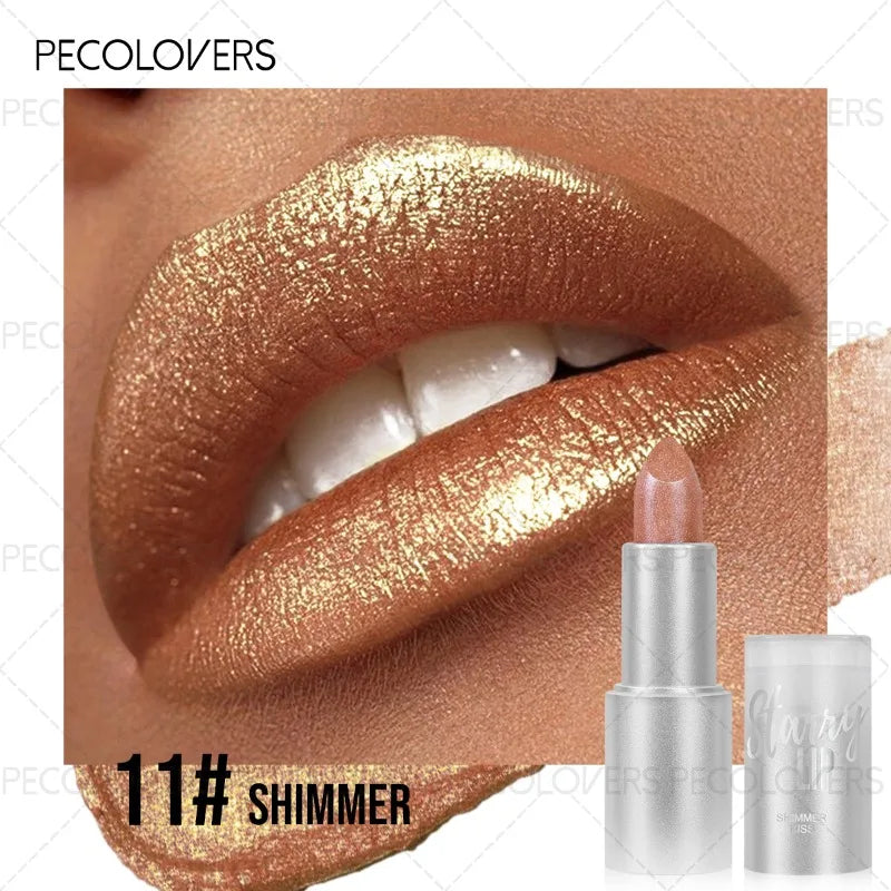 Multi-color Glitter Lipstick, Shiny and Charming Lips, Waterproof and Sweatproof, Suitable for Festival Makeup, Lip Cosmetics Quake 11