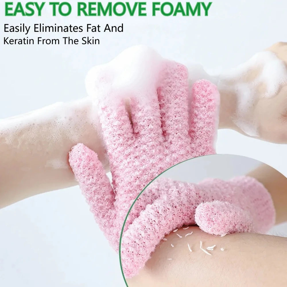 12Pcs Exfoliating Bath Gloves, Deep Scrubbing Shower Gloves Body Scrubber, Skin Spa Massage for Smooth Skin-Spa&Massage Quake