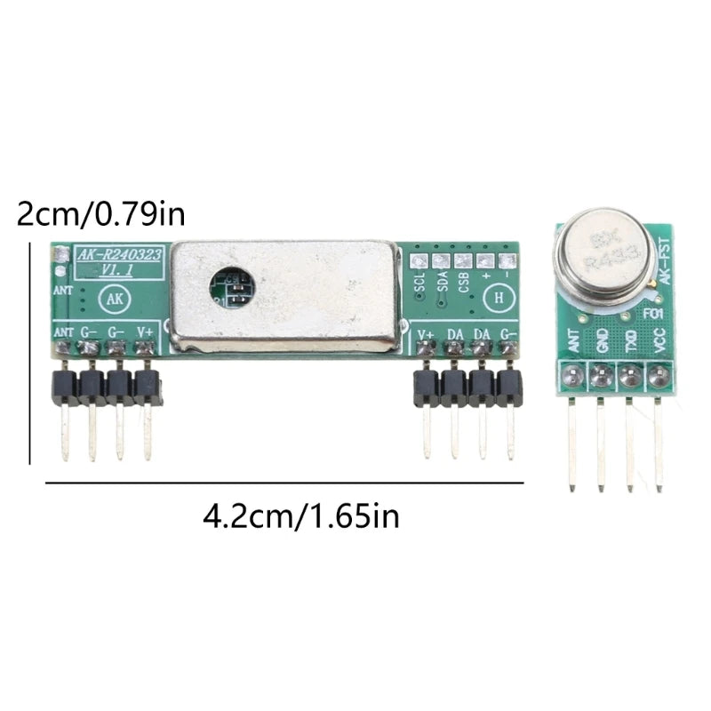 433 MHz Wireless Transmitter and Receiver 3400 RF Transmitter&Receiver Link Kit Long Distance 433MHz RF Transceiver Tool K1KF Quake