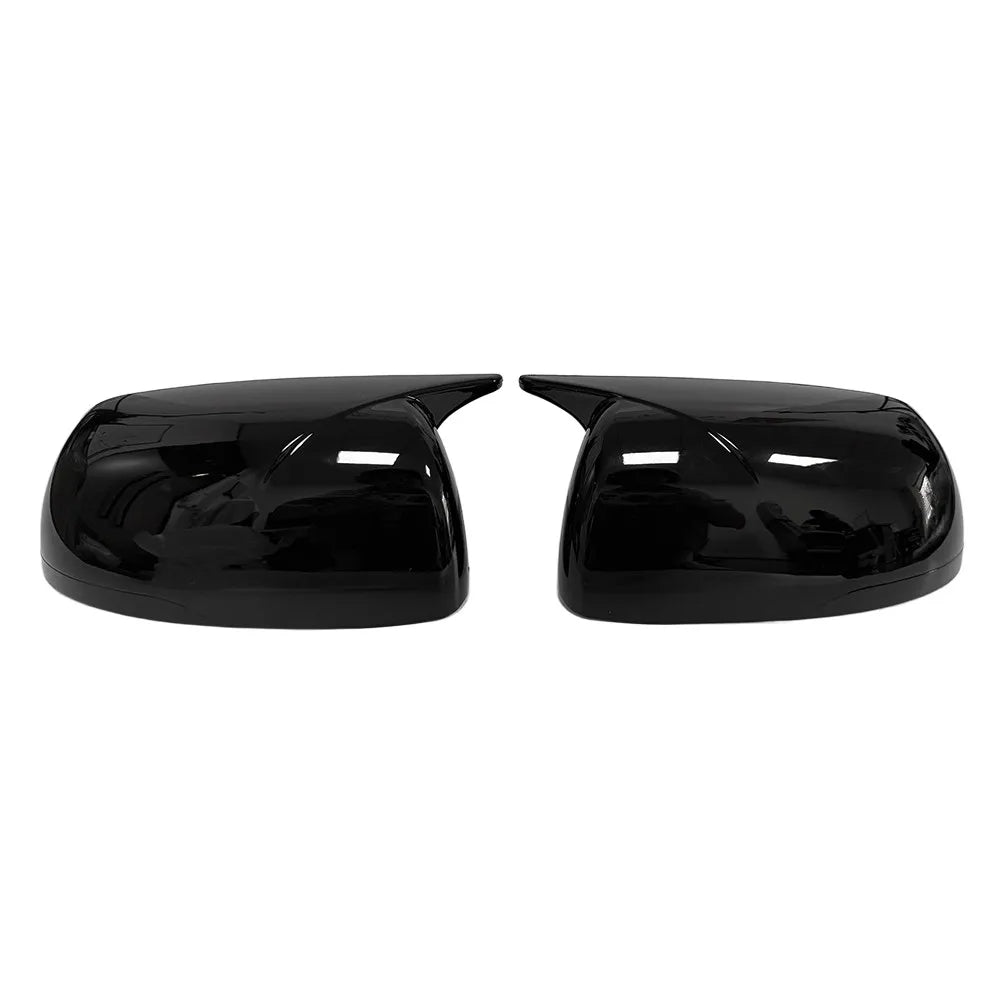 For Kia Picanto 2012-2025 2x Car Sticker Rearview Side Mirror Cover Wing Cap Exterior Case Trim Accessories Vehicle Decoration Quake No Light Black
