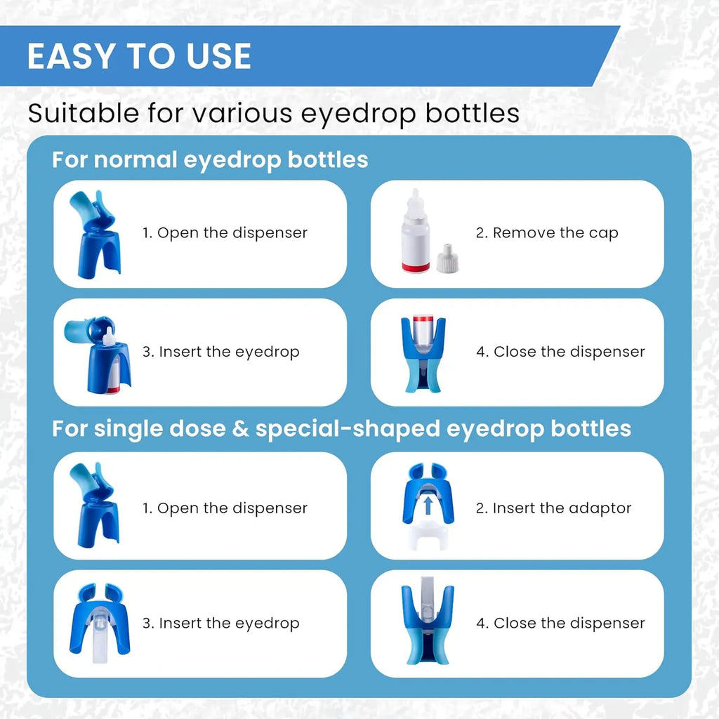 Reusable Eyedrops Holder Eye Drops Bottle Helper Eye Ointments Drops Holder Device Eyedrop Guide Aid Help Applicator Care Tool Quake