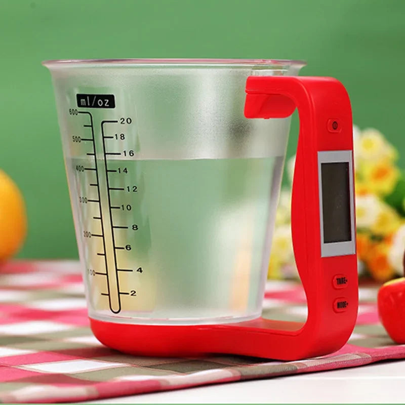 1000g/1g Measuring Cup Scale Kitchen Scales LCD Display Kitchen Mixing Bowl Temperature Measurement Cups Kitchen Baking Tools Quake