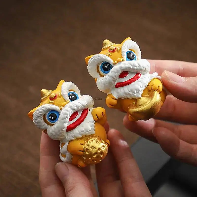 Tea Pet Lion Desktop Office Desk Tea Play Decoration Ornament Quake