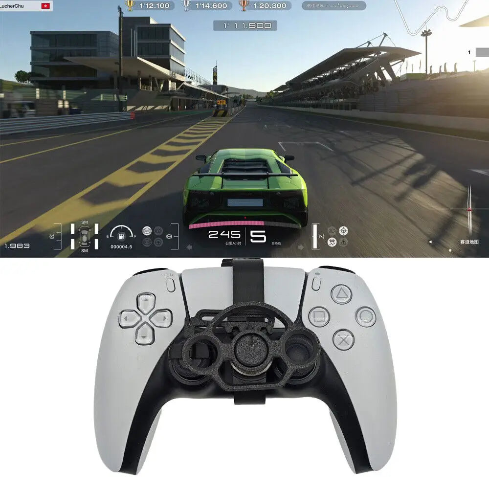 Game Controller Mini Steering Wheel for PS5 Remote Control Accessory for PS5 Racing Games Controller Steering Wheel Attachment Quake