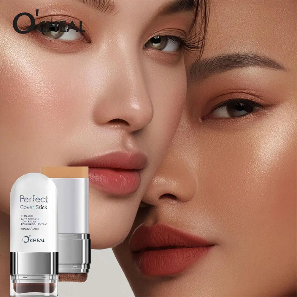 Perfect Cover Stick Concealer Foundation Stick, Lightweight Natural Coverage, Smooth Texture Easy Application For Daily Makeup Quake