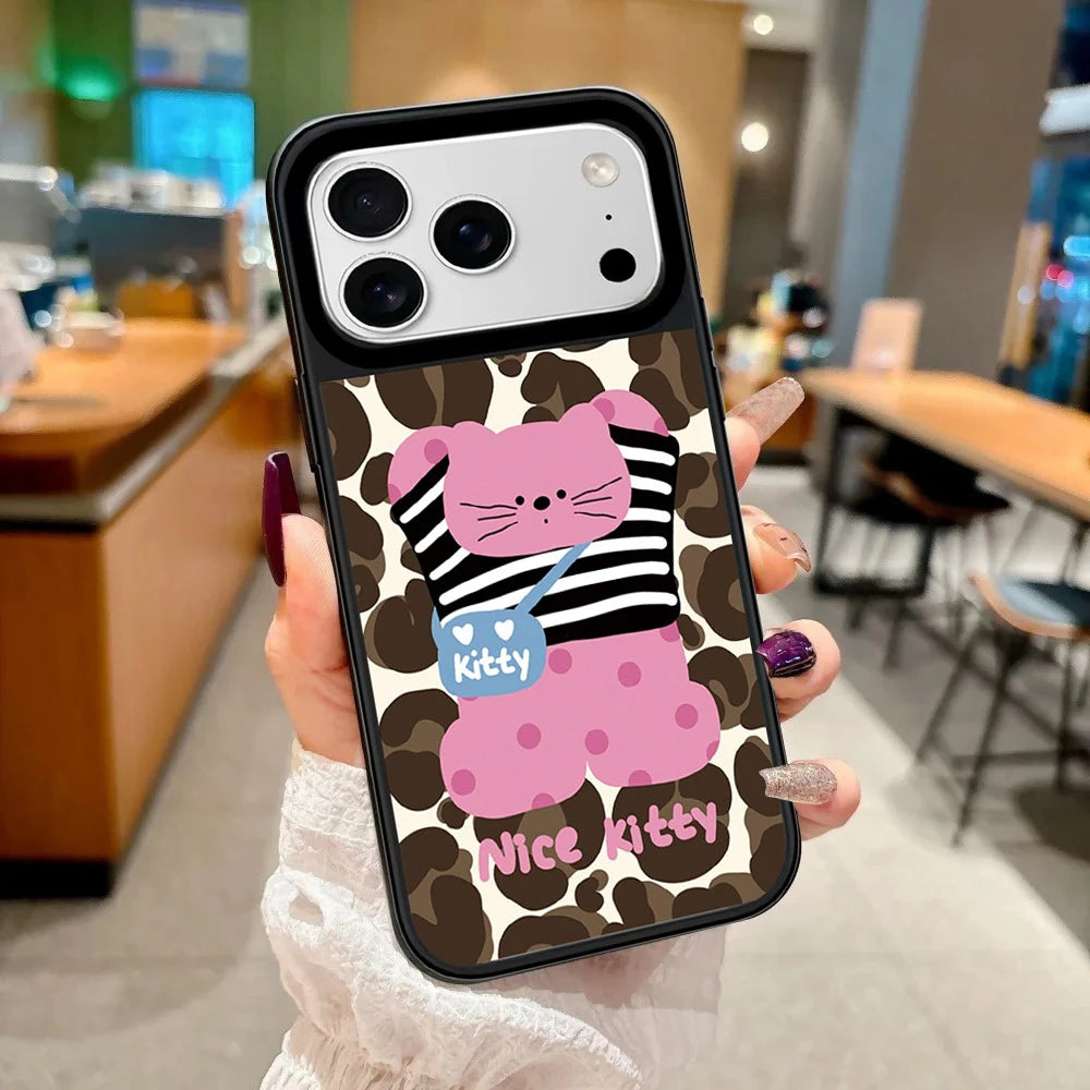 6090736 Mirror Surface Magnetic Phone Case Cover for IPhone 13 14 15 16 17 18 Pro Max Case Quake
