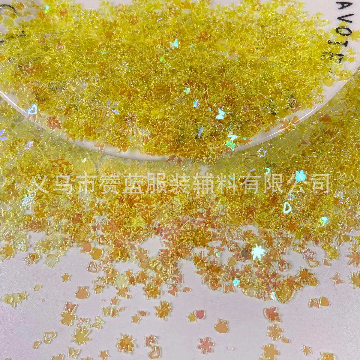 50g/500g Randomly mixed Glitter Confetti Tinfoil Sequins DIY New Year Home Wedding Birthday Throw Party Decoration Supplier Quake yellow 500g
