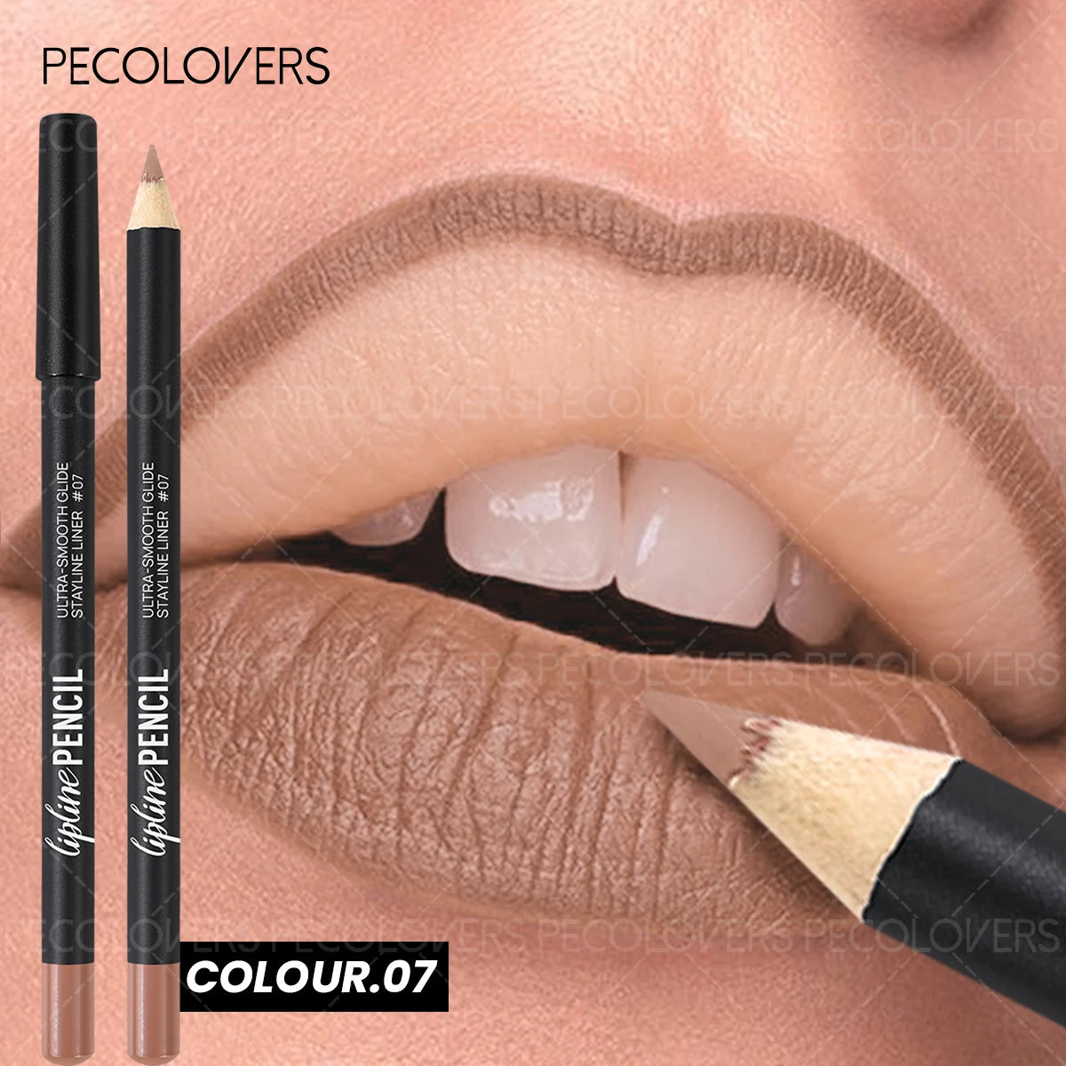 1PC Lipliner Lipstick, Plump and Charming Lips, Nude Brown, with A Variety of Makeup, Lip Cosmetics Quake 07