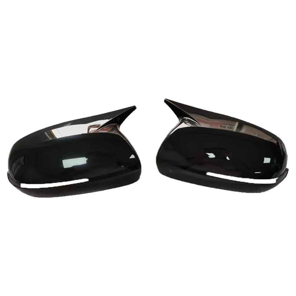 For KIA K3 Forte Cerato Ceed 1 2009-2013 Car Rearview Side Mirror Cover Wing Cap Exterior Sticker Door Case Trim Carbon Fiber Quake Type A Gloss Black