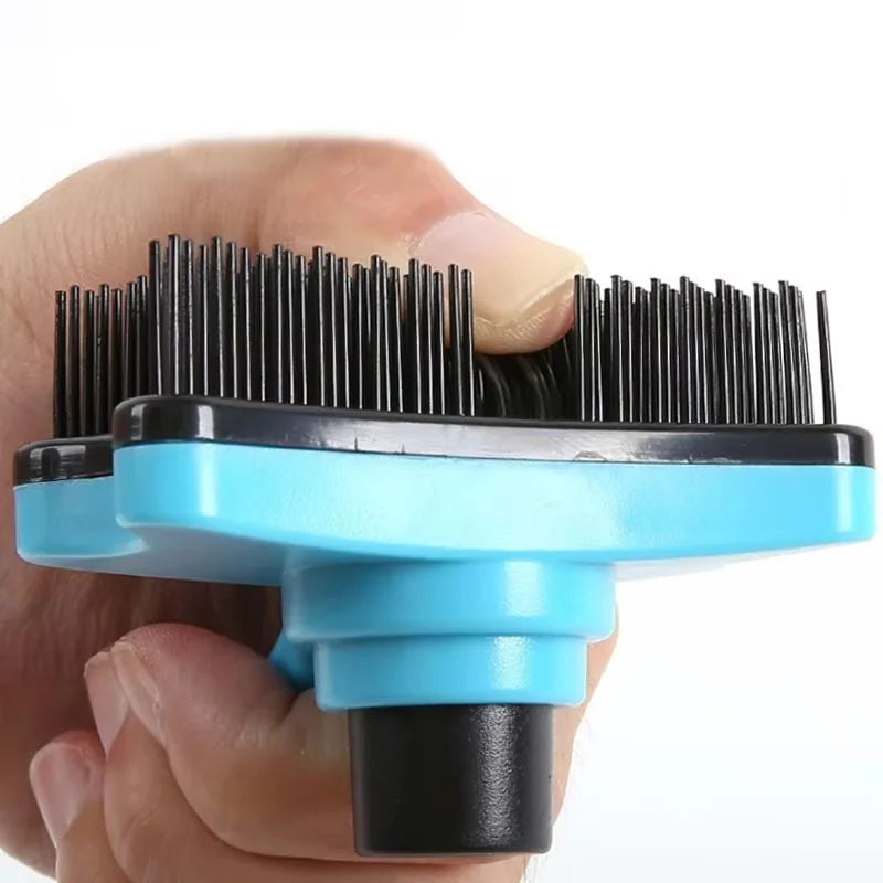 Dog Brush Cat Grooming Brush Self Cleaning Static Free Massage Comb Stable Thicker Bristles Pet Supplies To Remove Loose Fur Quake