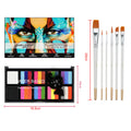 Body Face Painting Kit for Kids Adults,10 Color Face Makeup Palette with Brush,Halloween Carnival Artist Cosplay Art Party Quake with 6Brush