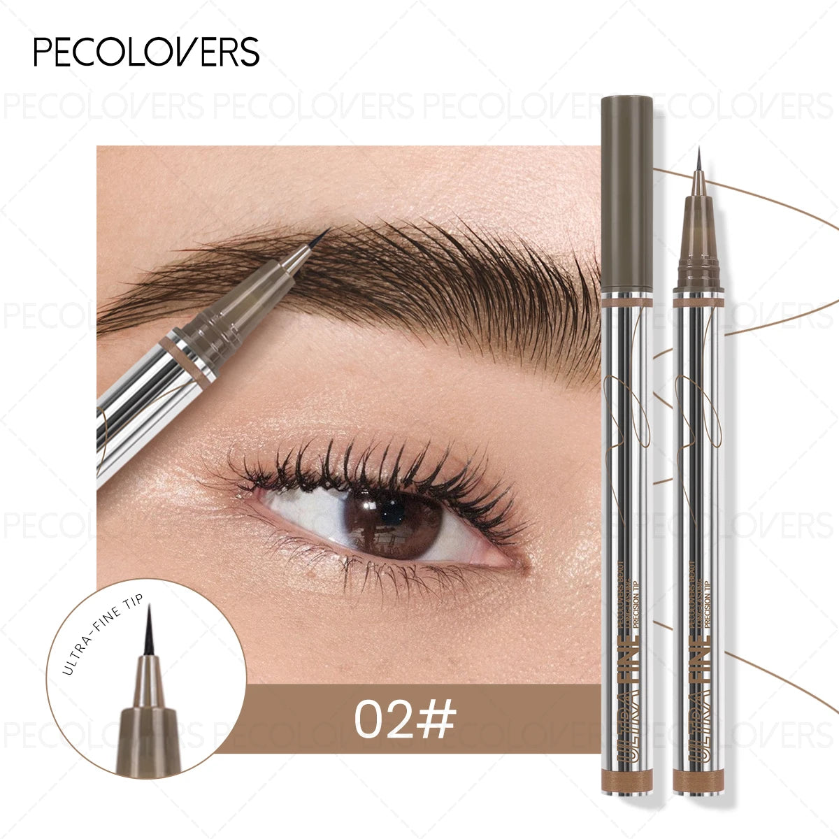 Long-Lasting Non-Fading Eyebrow Product - Ultra-fine Tip Eyebrow Pencil, Created Natural Wild Eyebrow, for All Type Shapes Quake 02