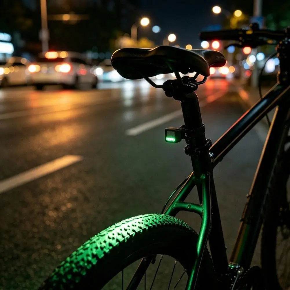 Fluid Simulation LED Bicycle Tail Light Rechargeable Bike Rear Light Shake On Tilt Control Cycling Warning Lamp Mount Quake