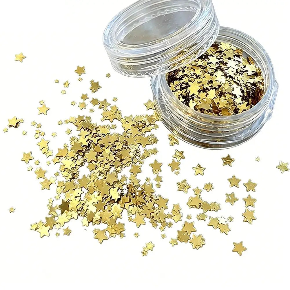 Silver Glitter for Nails Design Shiny Nail Glitter Flakes Sparkling Silver Nail Sequins Starlight Sequins Glitters Nails Charms Quake B