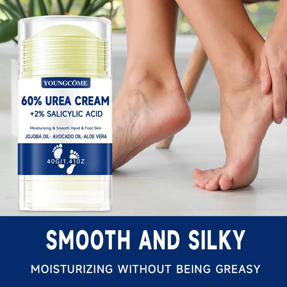 2pcs 60% Urea Foot Cream + 2% Salicylic Acid Intensive Hydrating Foot And Hand Care Moisturizing Foot Cream And Hand Cream Quake