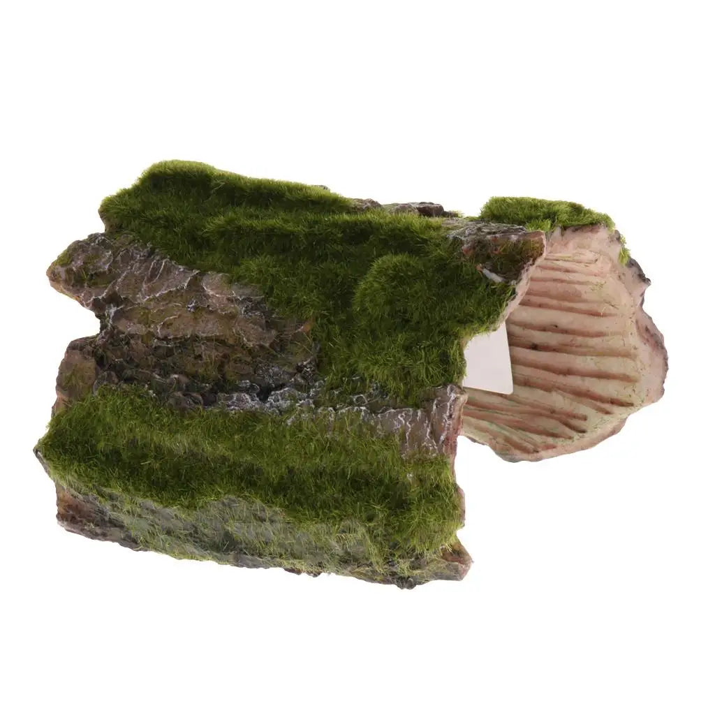 Aquarium Decorations Reptile Hideout Ornament Resin Turtle Kennel Lizard Shelter for Turtle Terrarium Use Quake