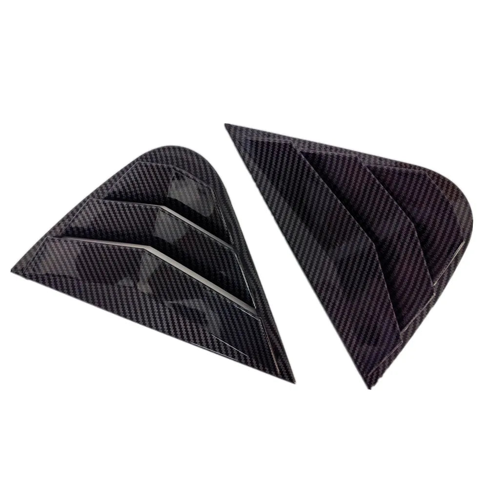 For Seat Ibiza 2008 2009 2010 2011 2012 Car Rear Louver Window Side Shutter Cover Trim Sticker Vent Scoop ABS Carbon Fiber ABS Quake Carbon
