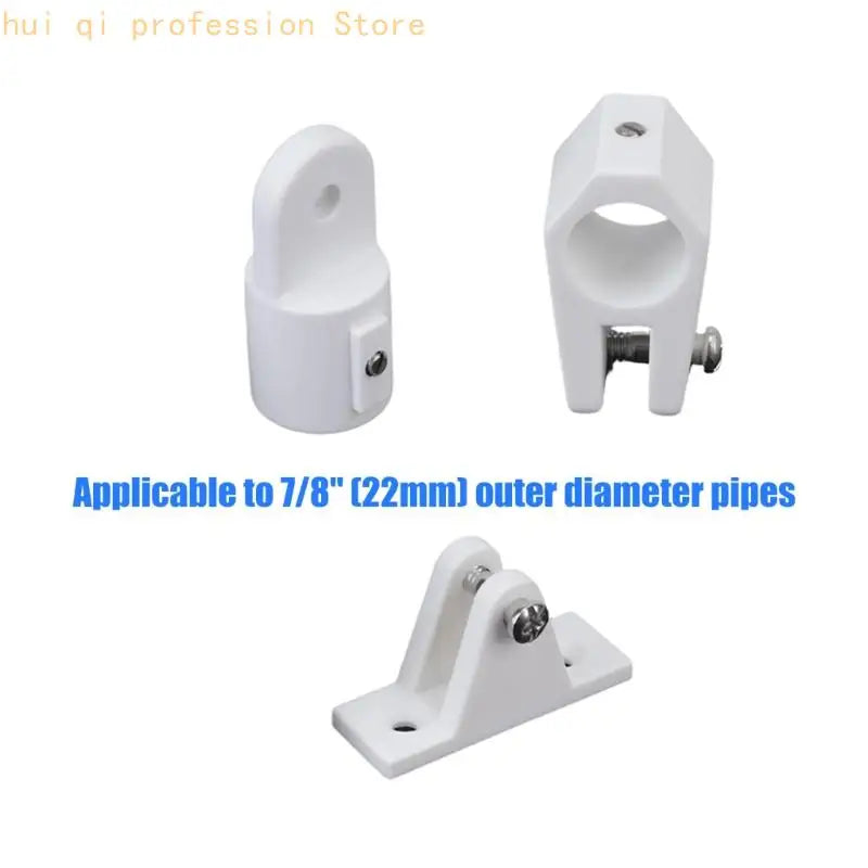 7/8 Inch Marine Top Jaw Slide Fittings, White Nylon 12 Piece Boat Hardware Set H8WE Quake