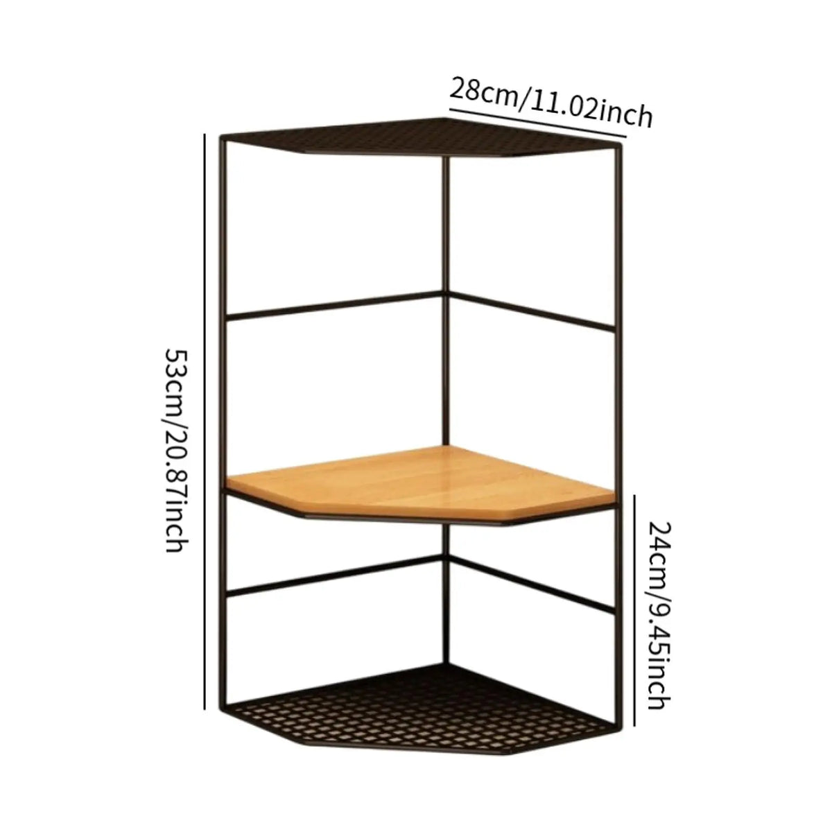 Countertop Organizer 3 Tier Multipurpose Rustic Desktop Storage Organizer for Kitchen Apartment Dressing Table Dining Room Home Quake